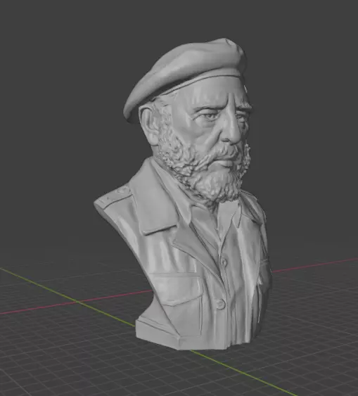 Fidel Castro 3D print model_22