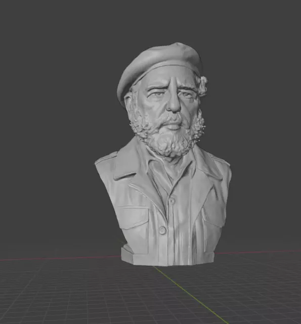 Fidel Castro 3D print model_23