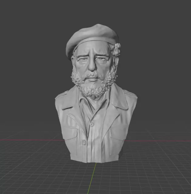 Fidel Castro 3D print model_24