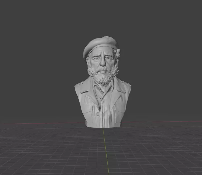 Fidel Castro 3D print model_0