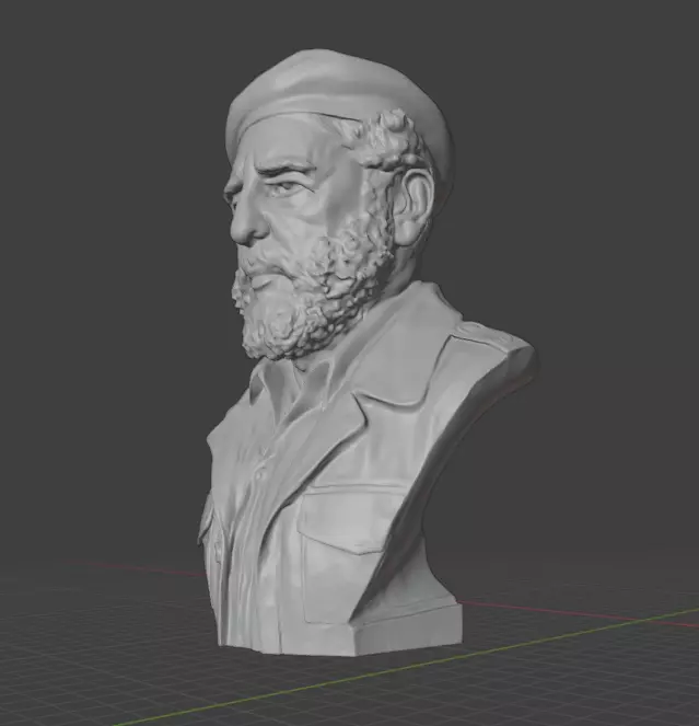 Fidel Castro 3D print model_1