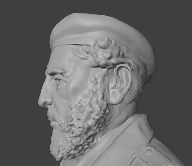 Fidel Castro 3D print model_10