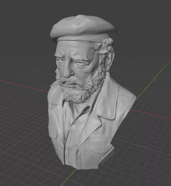 Fidel Castro 3D print model_25