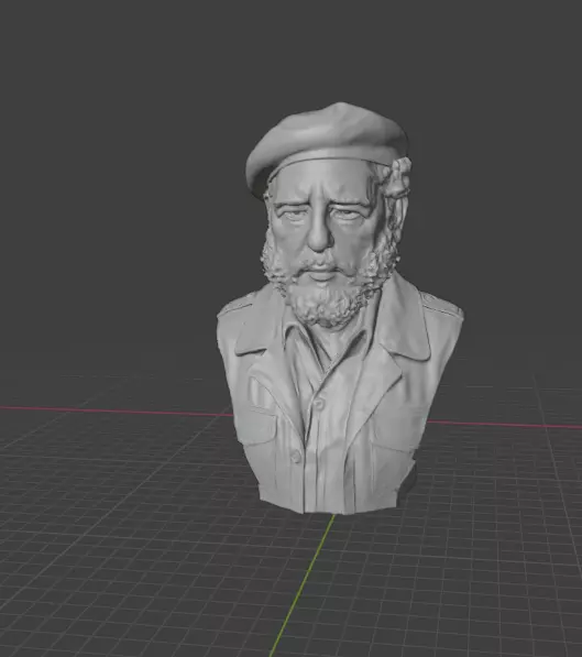 Fidel Castro 3D print model_4