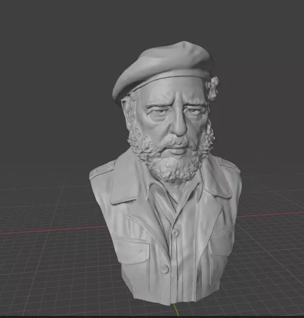 Fidel Castro 3D print model_15