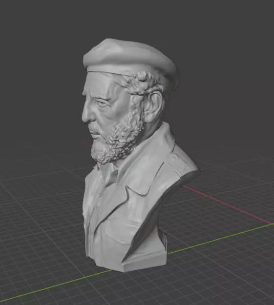 Fidel Castro 3D print model_26