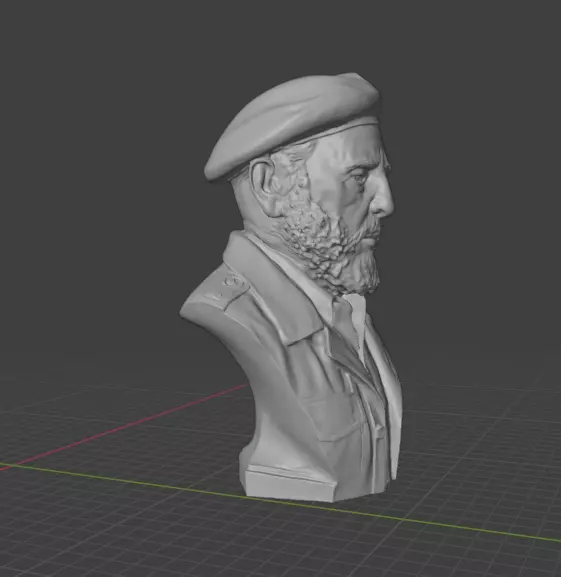 Fidel Castro 3D print model_21