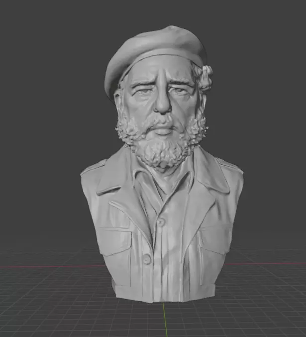 Fidel Castro 3D print model_11