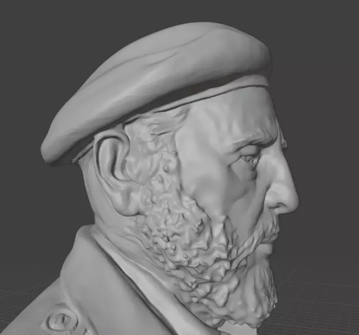 Fidel Castro 3D print model_12