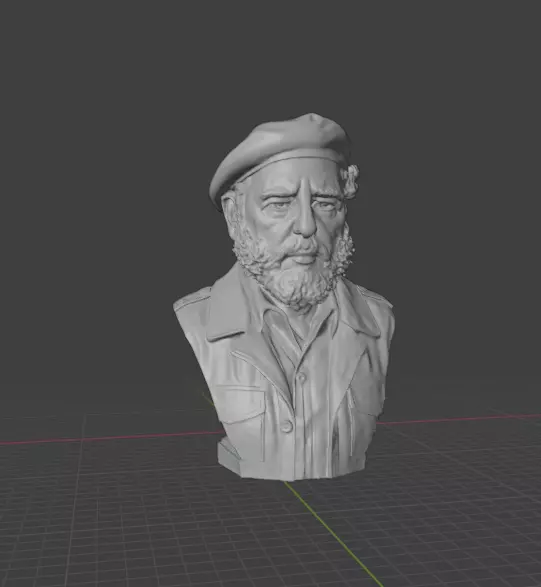 Fidel Castro 3D print model_14