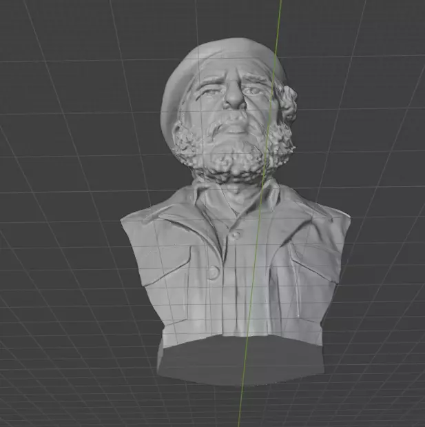 Fidel Castro 3D print model_2