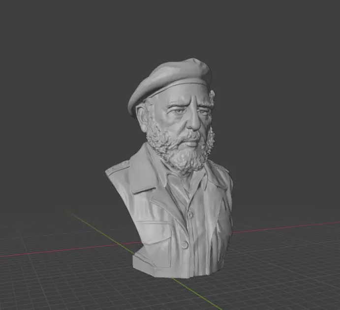 Fidel Castro 3D print model_13
