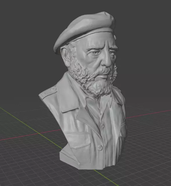 Fidel Castro 3D print model_20