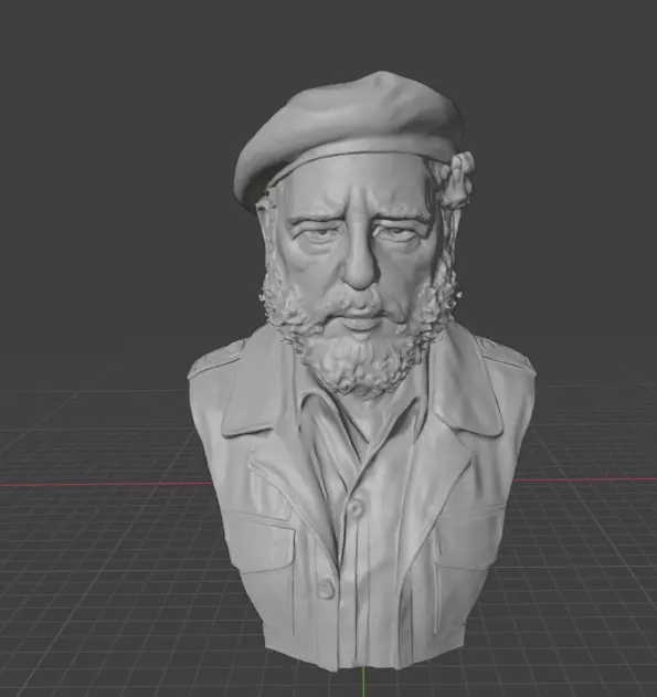 Fidel Castro 3D print model_16
