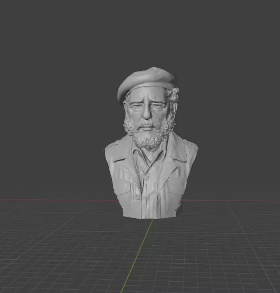 Fidel Castro 3D print model_6