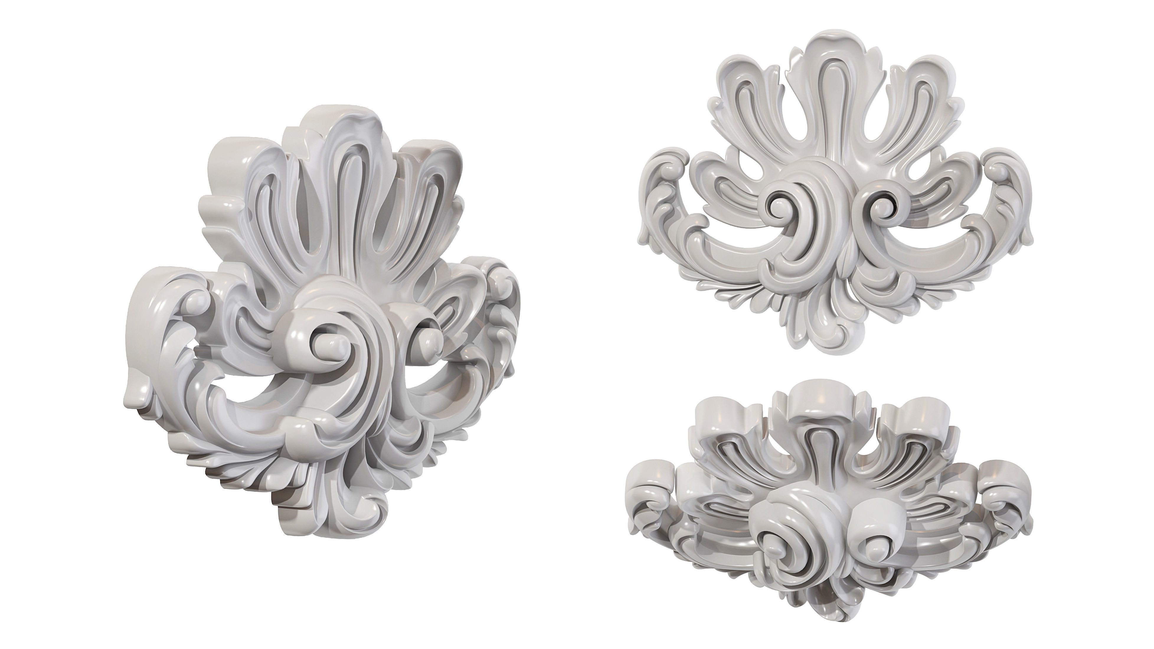 Classic carved 124 3D model_4