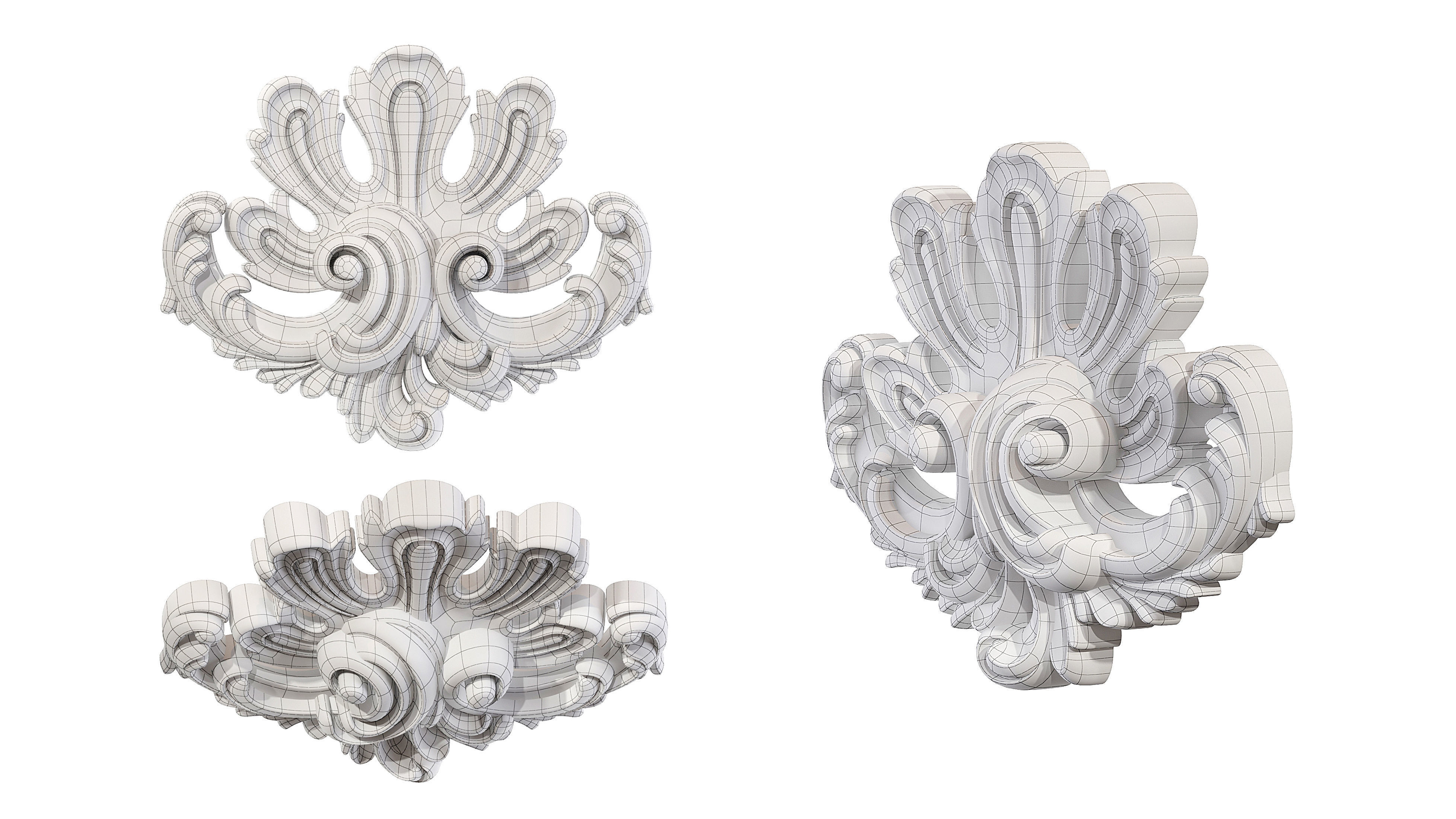 Classic carved 124 3D model_5