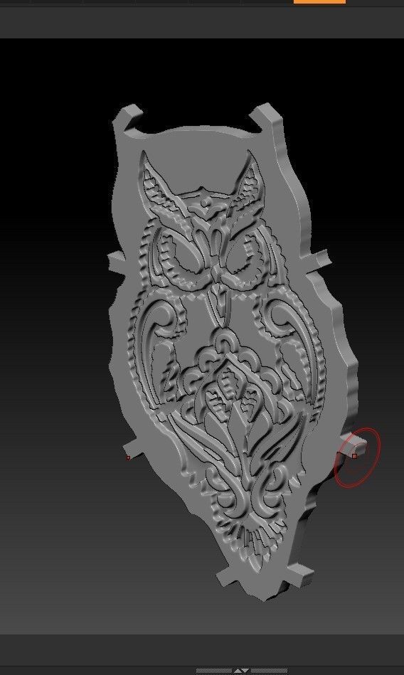 Owl pendant 3D print model_16