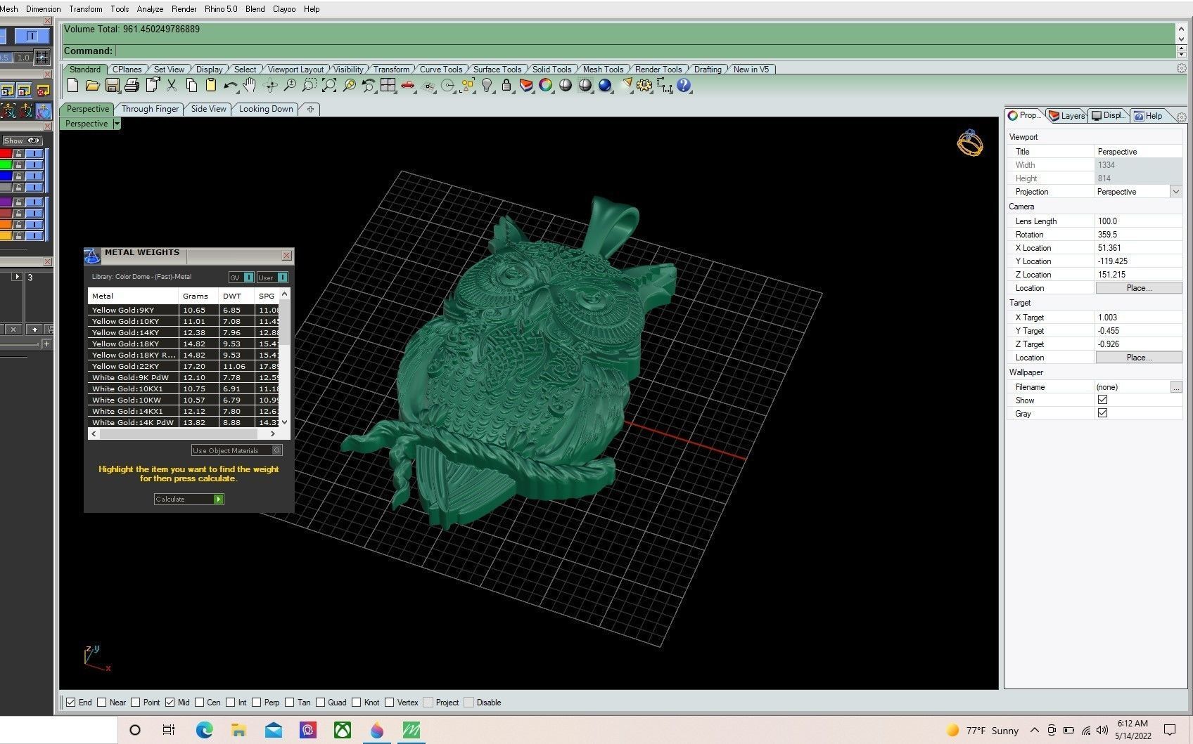 Owl pendant 3D print model_11