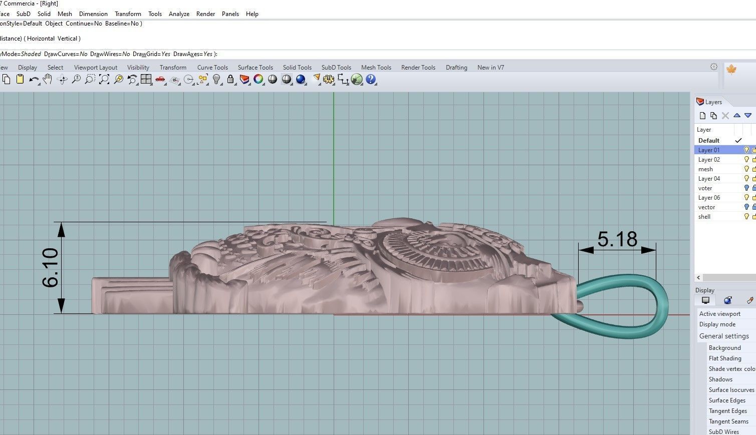 Owl pendant 3D print model_10