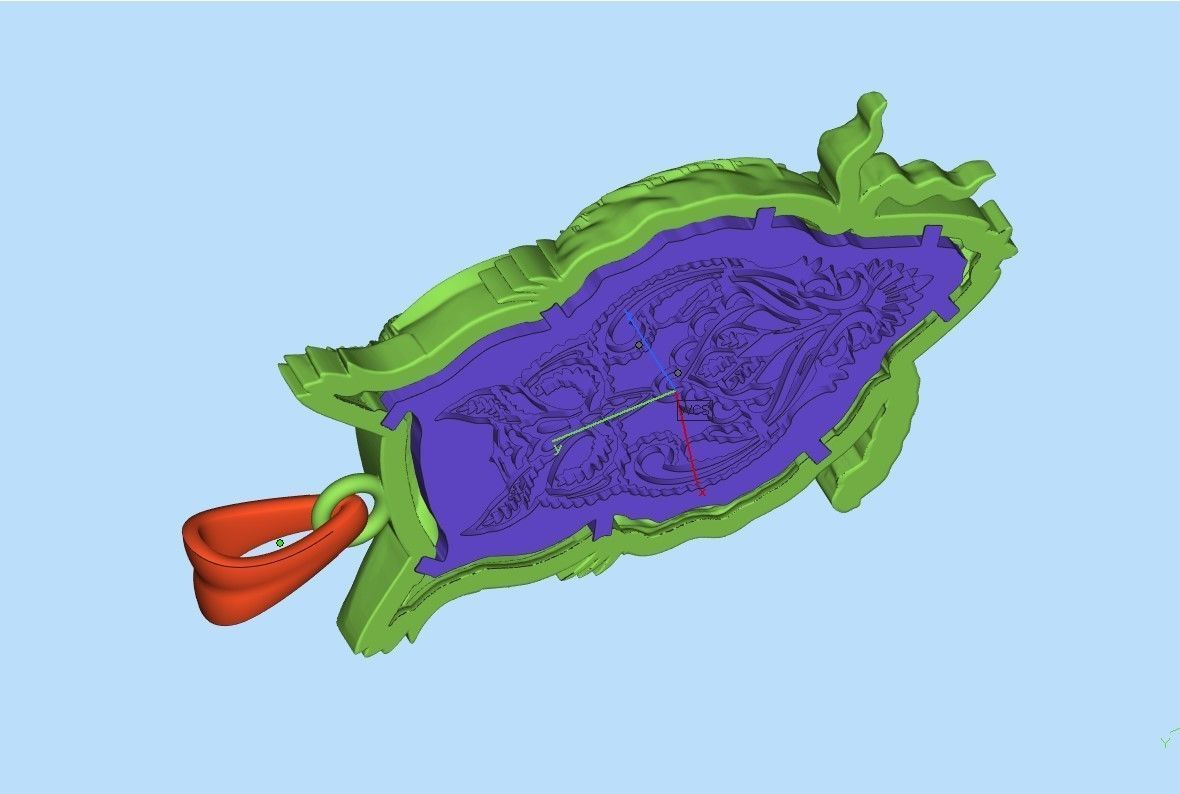 Owl pendant 3D print model_6