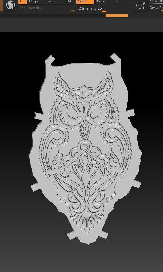 Owl pendant 3D print model_15
