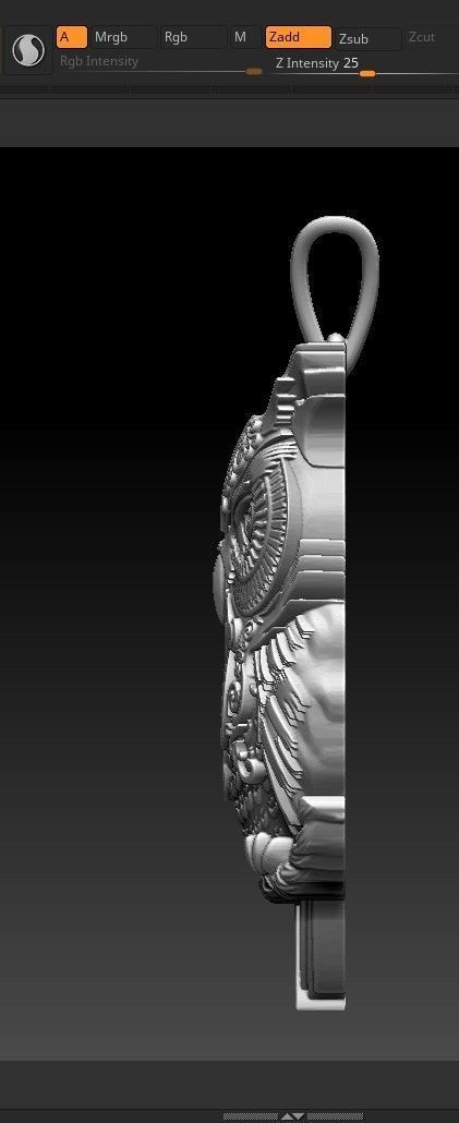 Owl pendant 3D print model_13