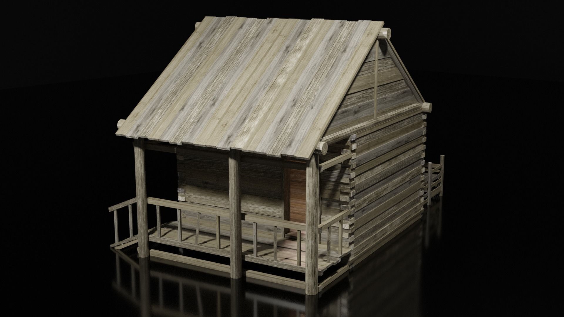 HOUSE VILLAGE Low-poly 3D model_2