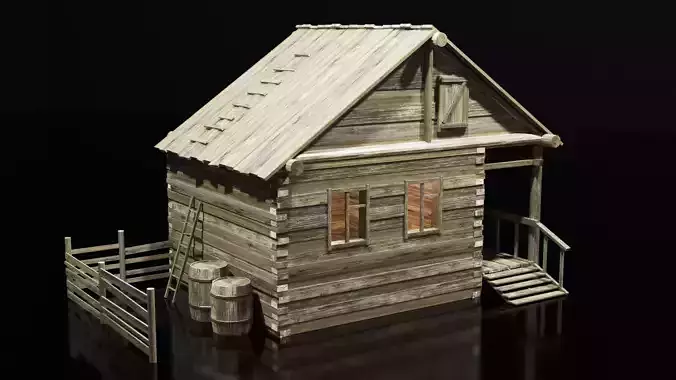 HOUSE VILLAGE Low-poly 3D model