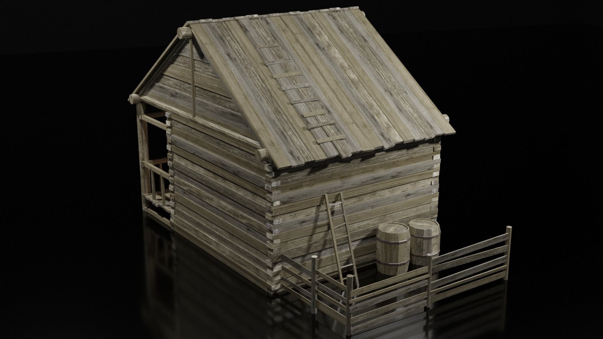 HOUSE VILLAGE Low-poly 3D model_3