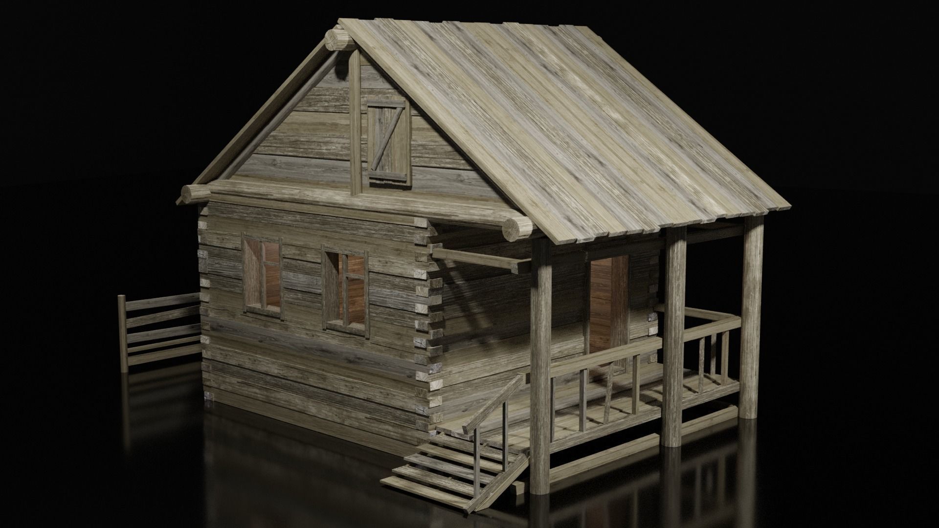 HOUSE VILLAGE Low-poly 3D model_1