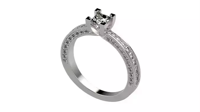 Princess and Diamonds Ring All Size