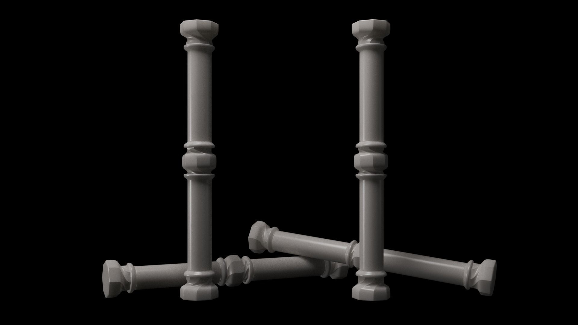 Column - Casa Batllo main room - Gaudi 3D model_2