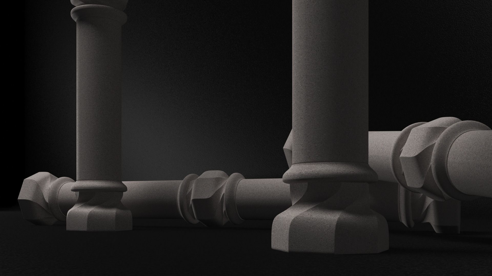 Column - Casa Batllo main room - Gaudi 3D model_6