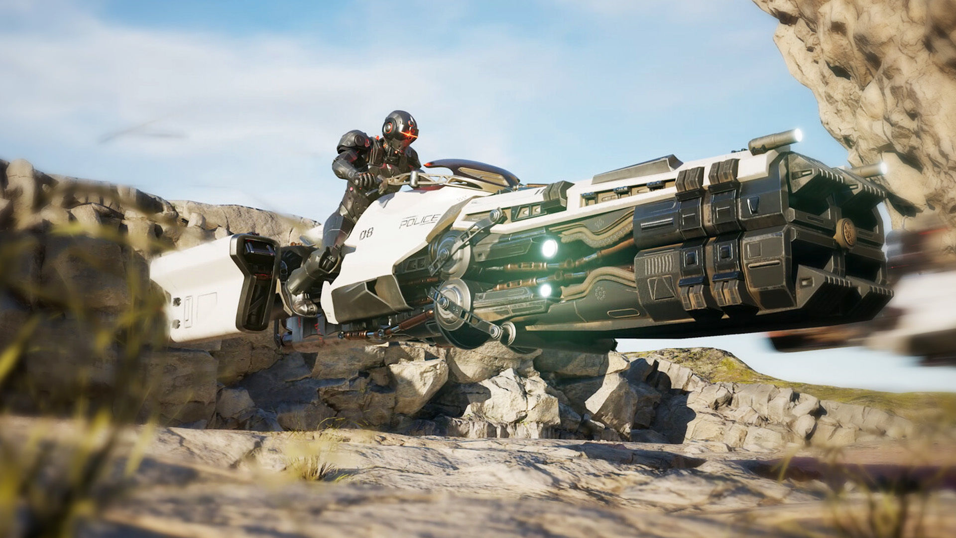 All 3 Sci-fi Vehicles Hover Bike Car 3D Model Rigged Low-poly 3D model_8