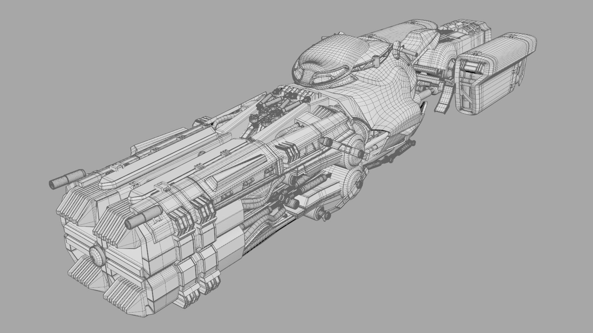 All 3 Sci-fi Vehicles Hover Bike Car 3D Model Rigged Low-poly 3D model_7