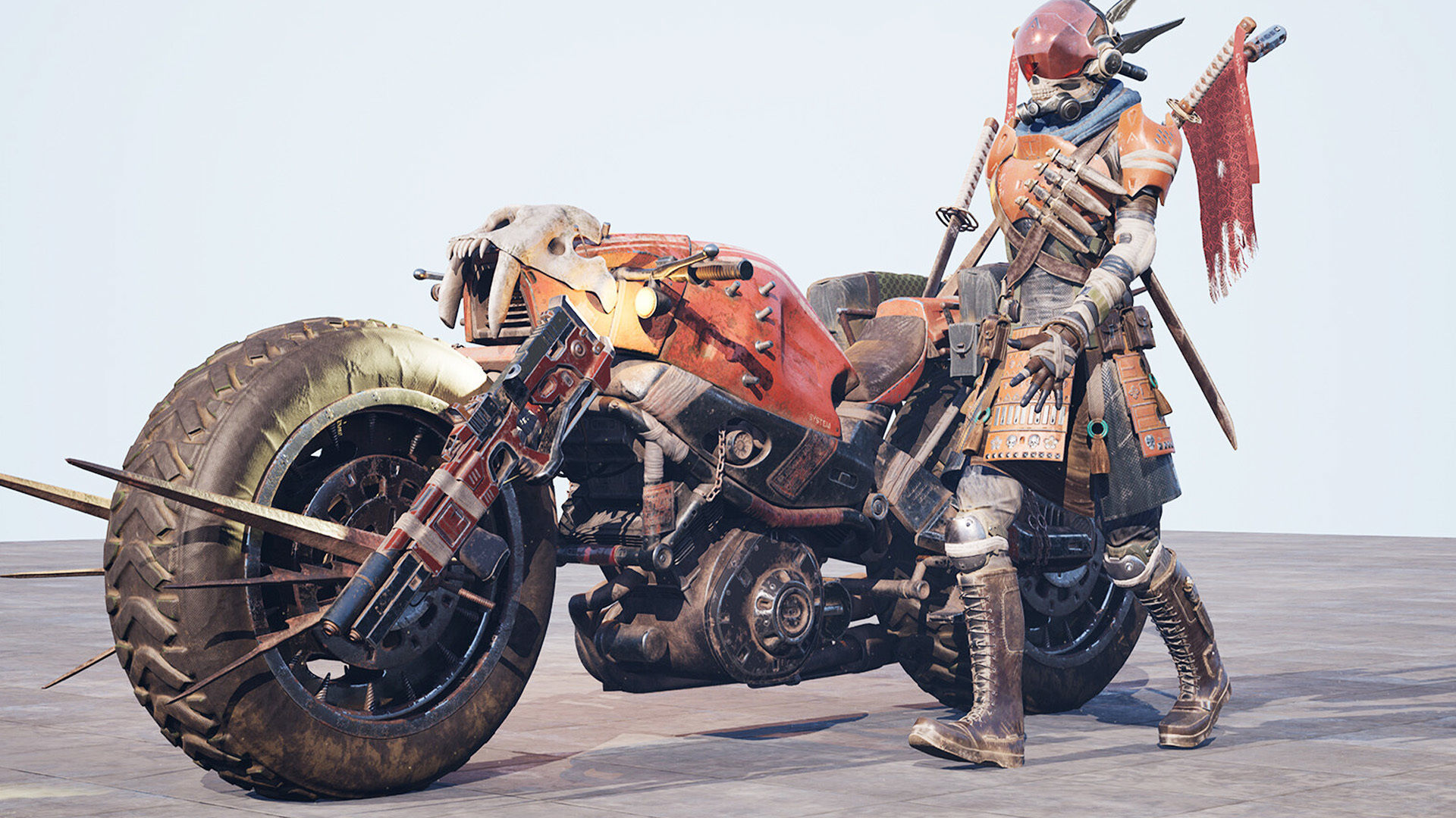 All 3 Sci-fi Vehicles Hover Bike Car 3D Model Rigged Low-poly 3D model_15