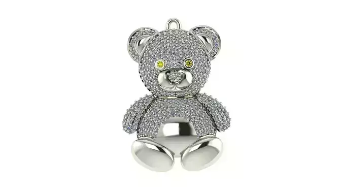 necklace bear ted 3D print model