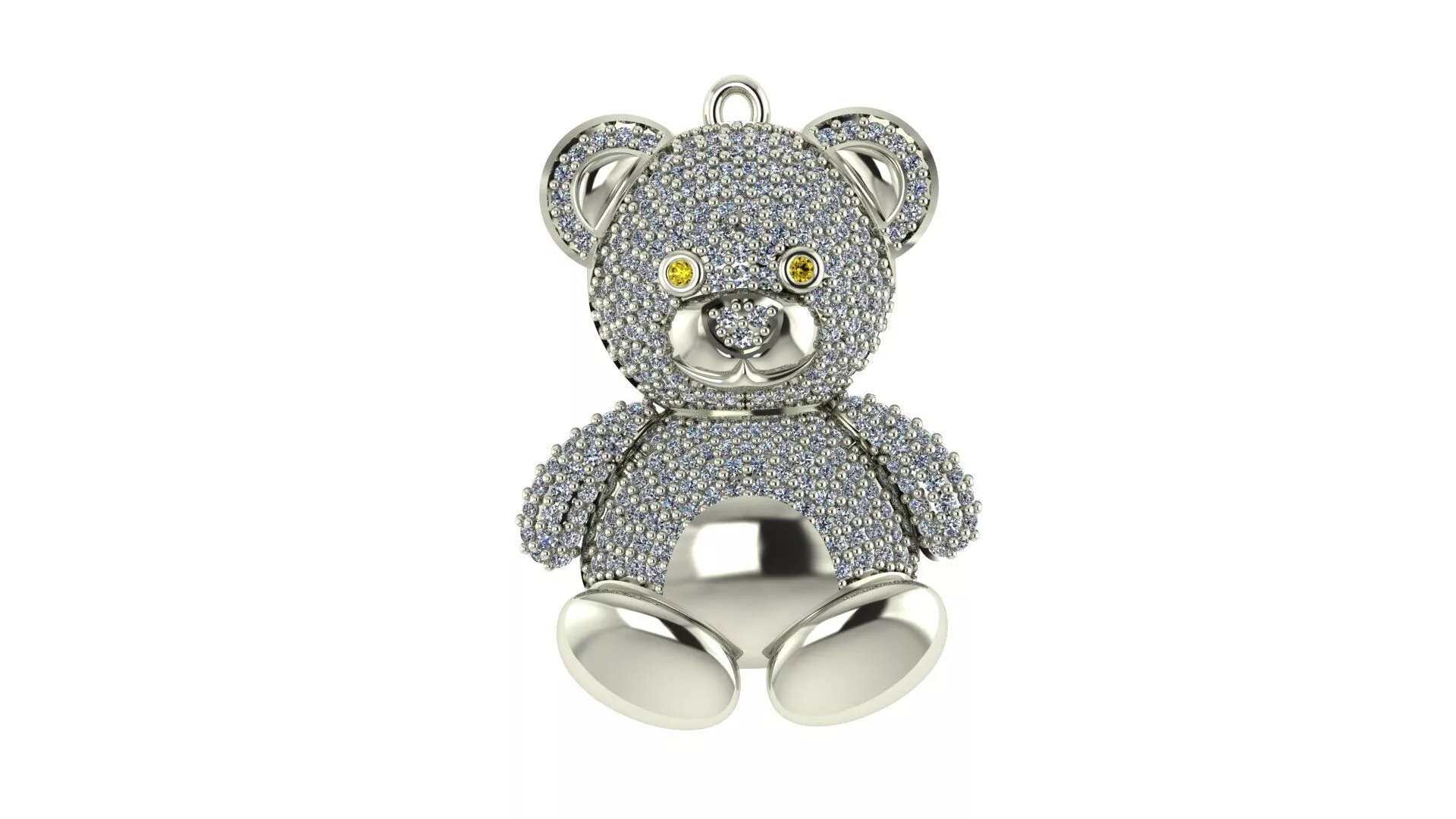 necklace bear ted 3D print model