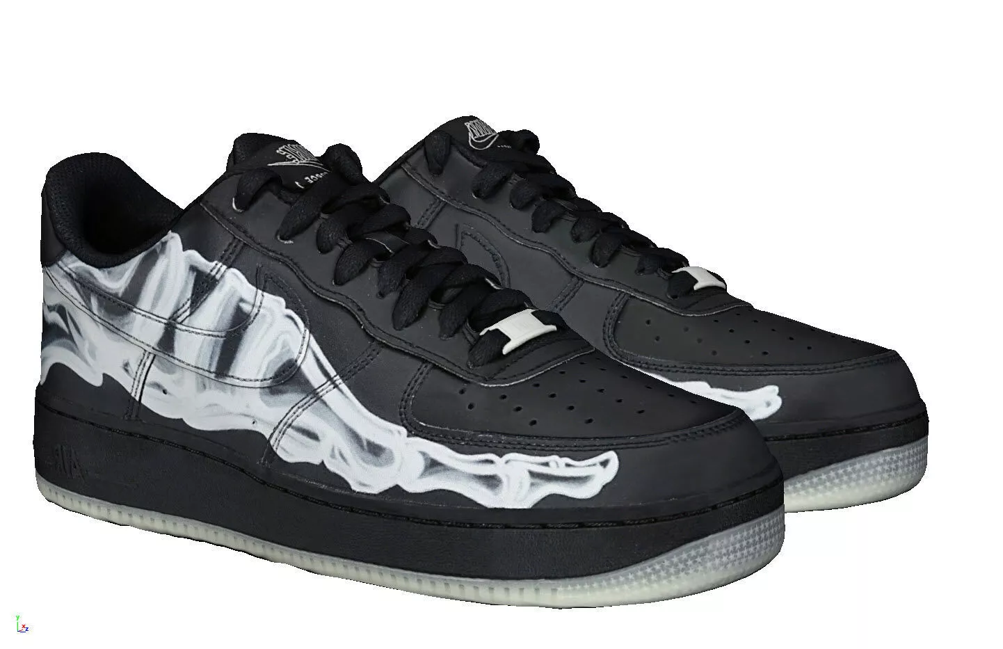 Nike Air Force 1 Skeleton Black On Black 3D model | CGTrader