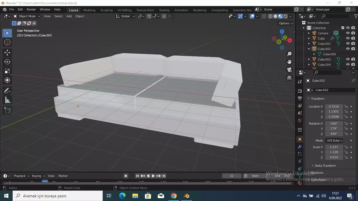 The Armchair sofa 3D model_0