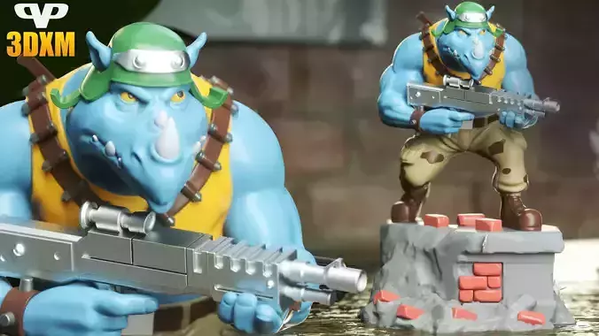 Rocksteady STL for 3D Printing ChibiSTL 3DXM