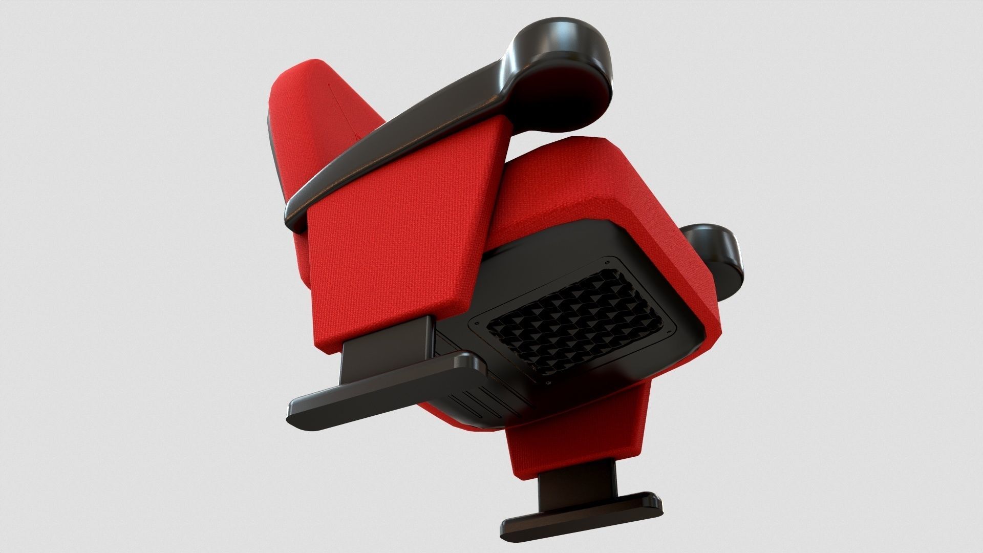 Stylized Theater Chair Low-poly 3D model_7