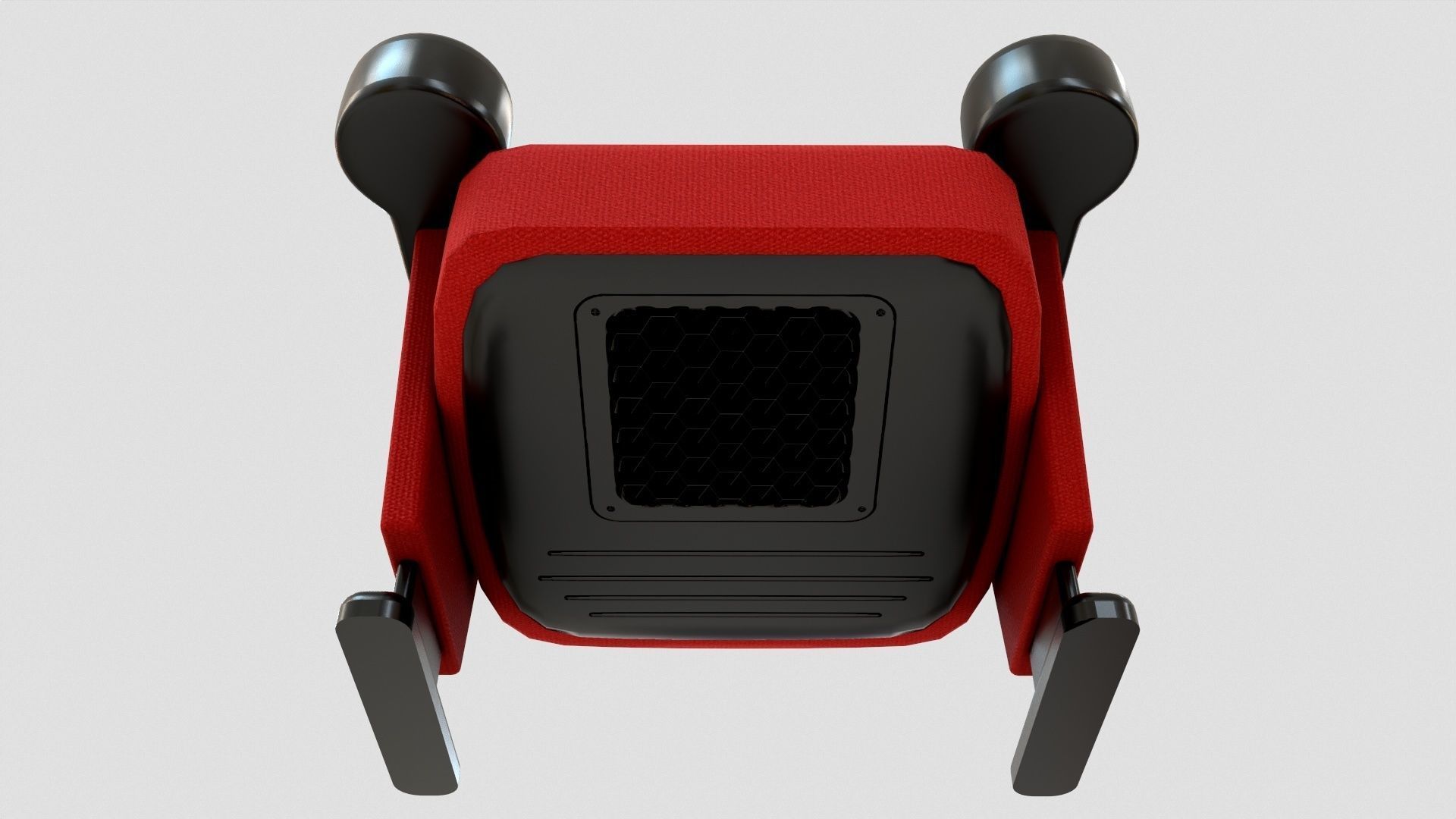 Stylized Theater Chair Low-poly 3D model_11