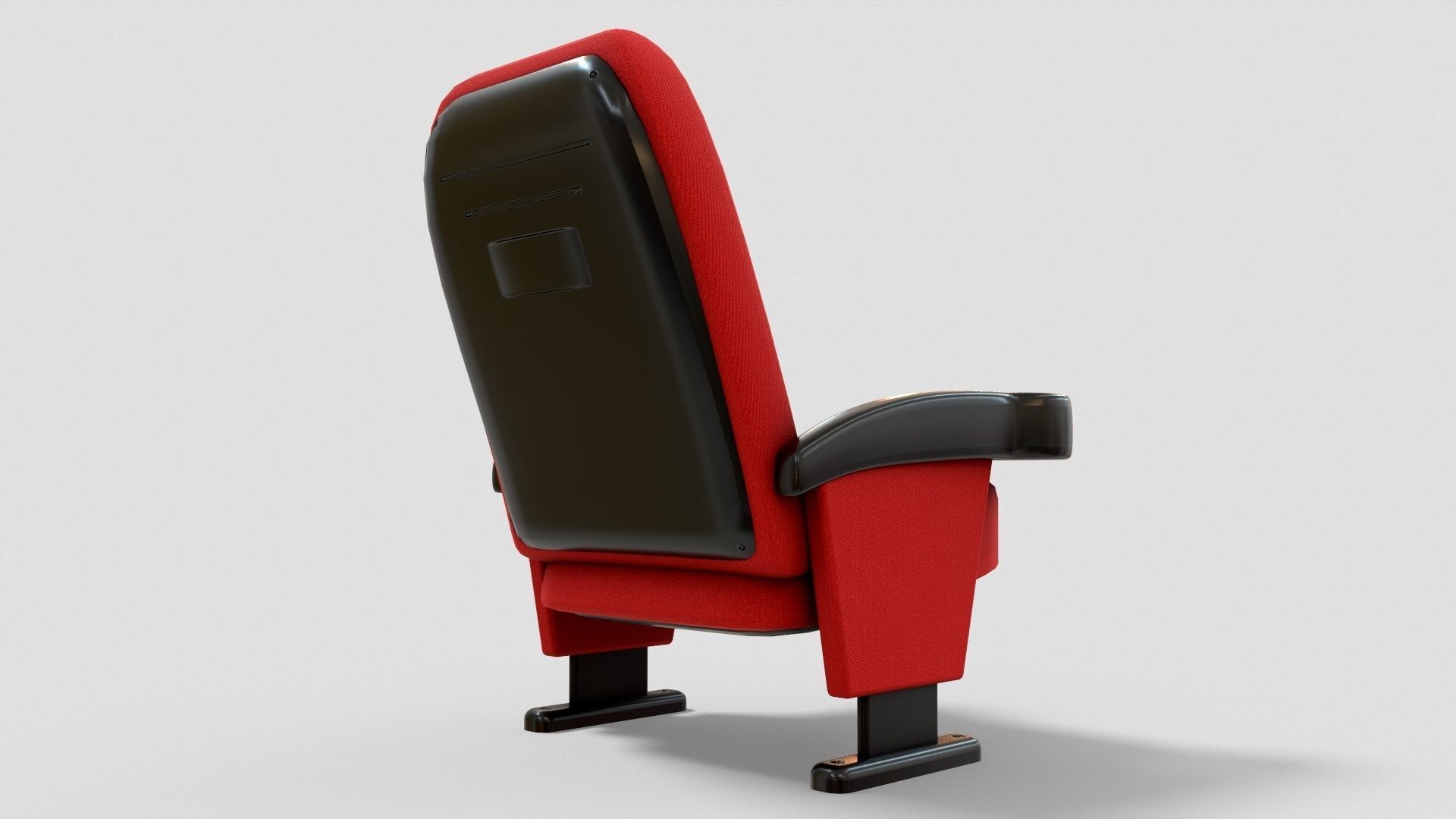 Stylized Theater Chair Low-poly 3D model_3