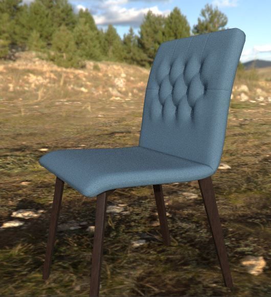 Armchair Modeling in 3DS Max  Low-poly 3D model_2