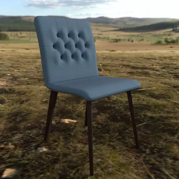 Armchair Modeling in 3DS Max  Low-poly 3D model_0