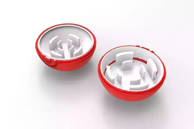 Pokeball grinder ready to print
