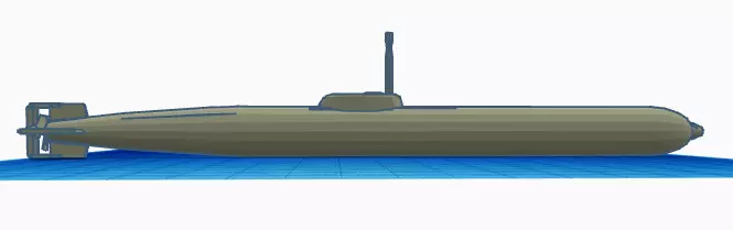 Kaiten submarine 3D print model_0