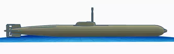 Kaiten submarine 3D print model